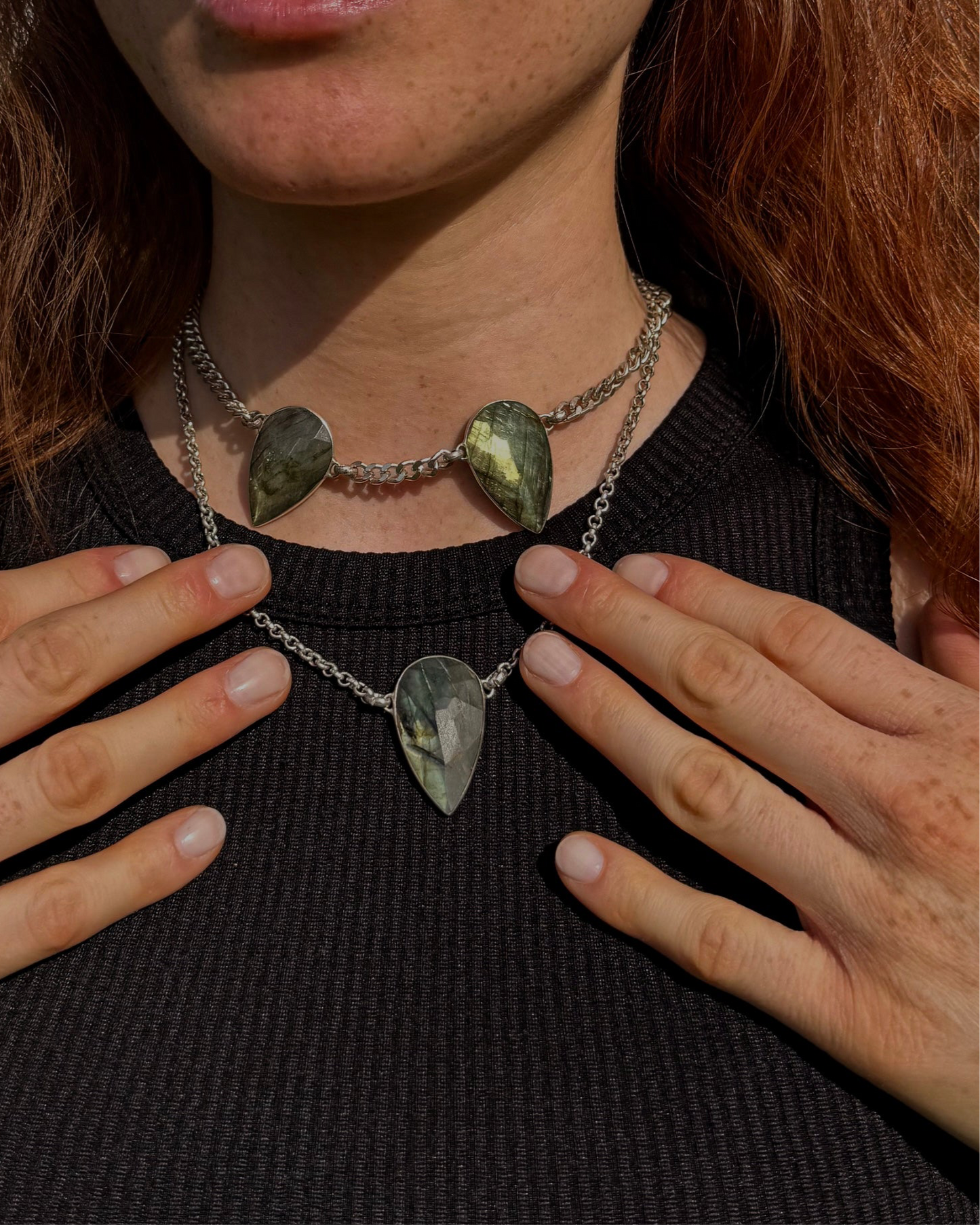 Labradorite Drop Necklace