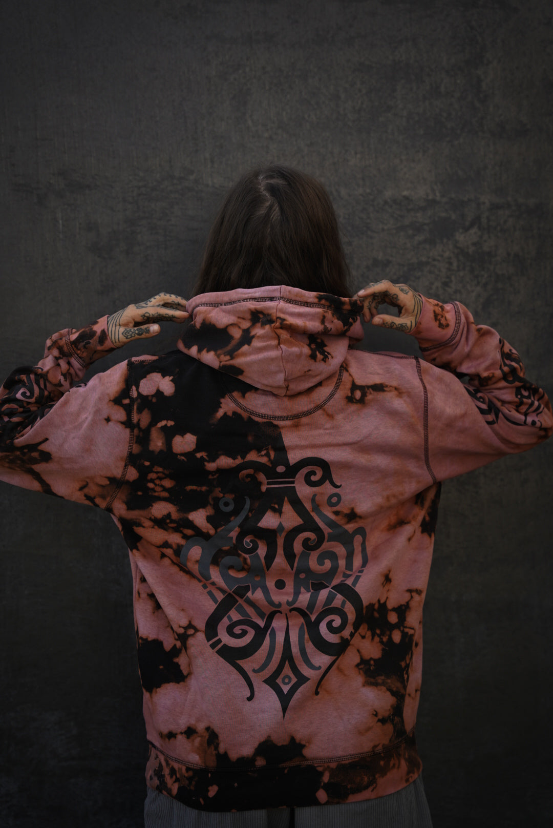 Unique Hand-Dyed Borneo-Inspired Hoodie