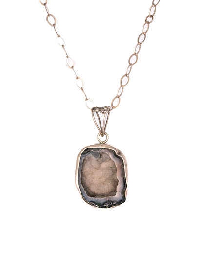 Chalcedony Geode Necklace