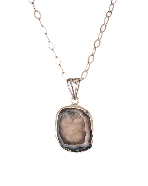 Chalcedony Geode Necklace
