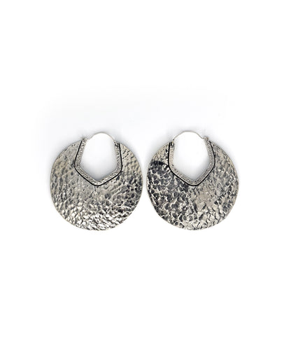 Hammered Drum Earrings