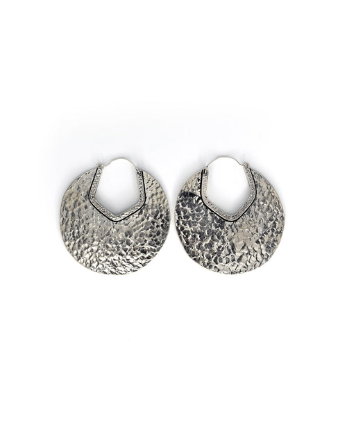 Hammered Drum Earrings