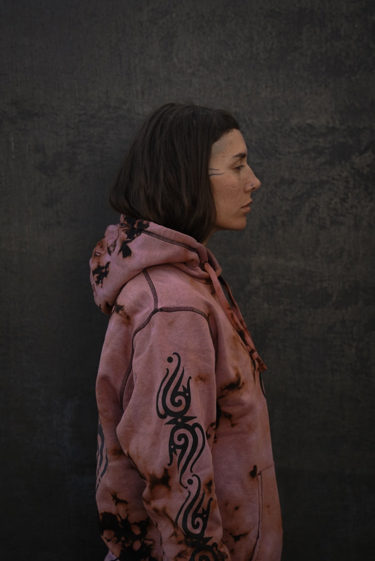 Unique Hand-Dyed Borneo-Inspired Hoodie