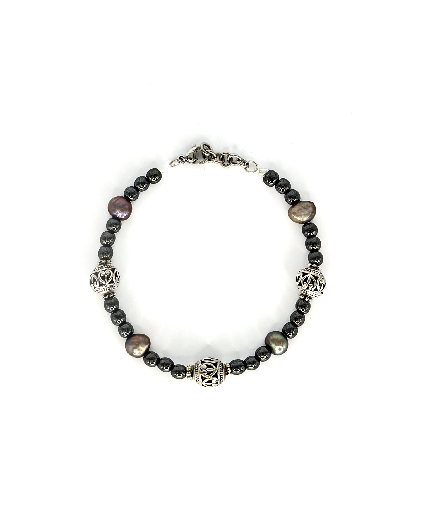 Hematite & Pearl Bracelet