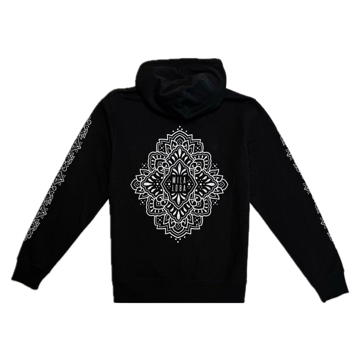 Black Ornamental Hoodie