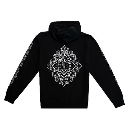 Black Ornamental Hoodie