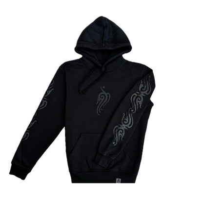 Black Borneo-Inspired Hoodie