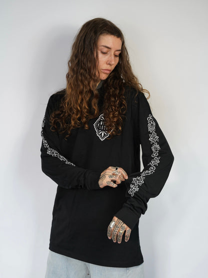 Black Ornamental Long Sleeve