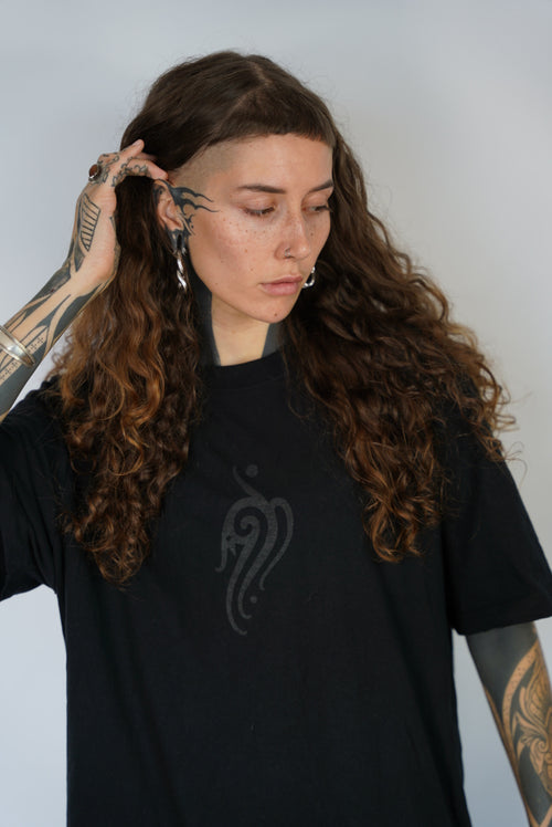 Black Borneo-Inspired Shirt