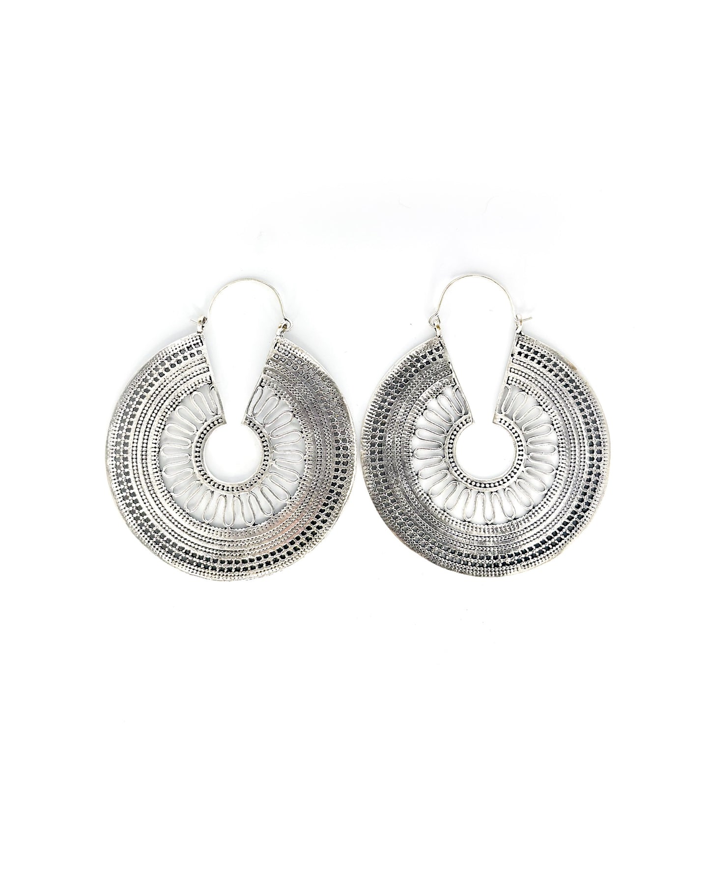 Mandala Hoop Earrings