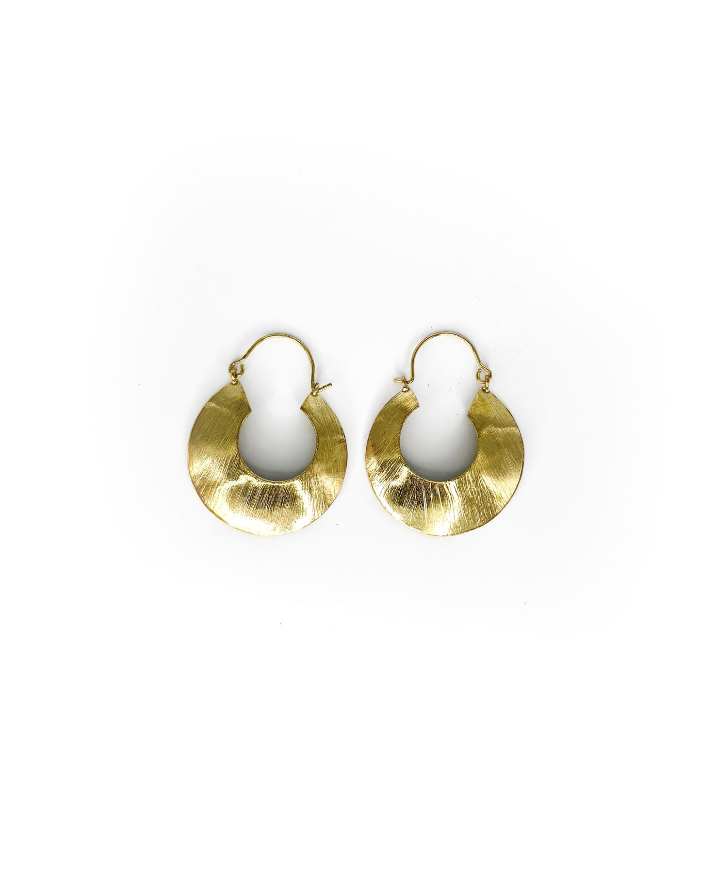 Brushed Brass Earrings