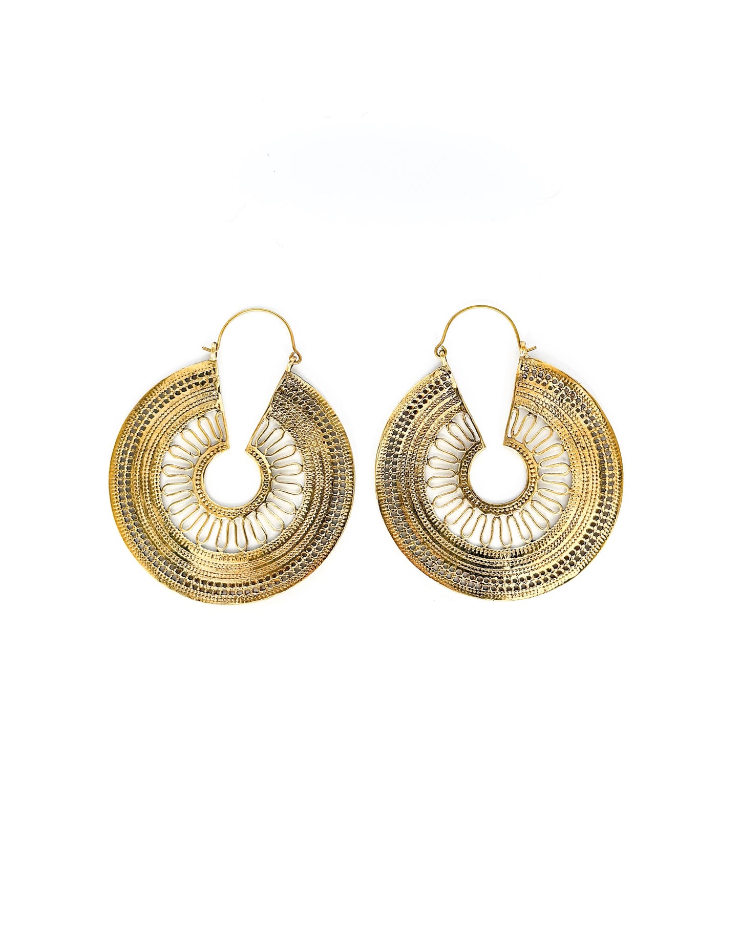 Mandala Hoop Earrings