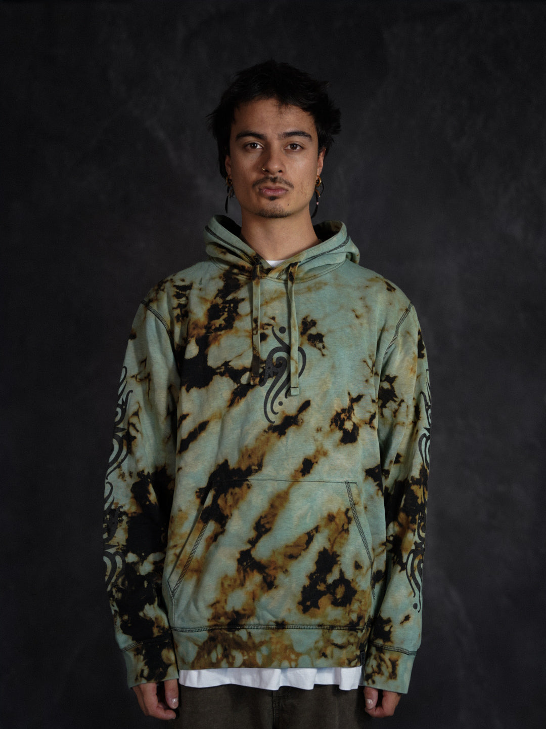 Unique Hand-Dyed Borneo-Inspired Hoodie