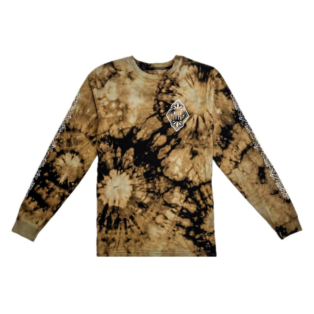 Unique Hand-Dyed Ornamental Long Sleeve T-Shirt
