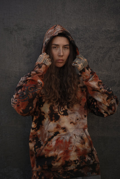 Unique Hand-Dyed Borneo-Inspired Hoodie