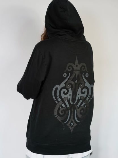 Black Borneo-Inspired Hoodie