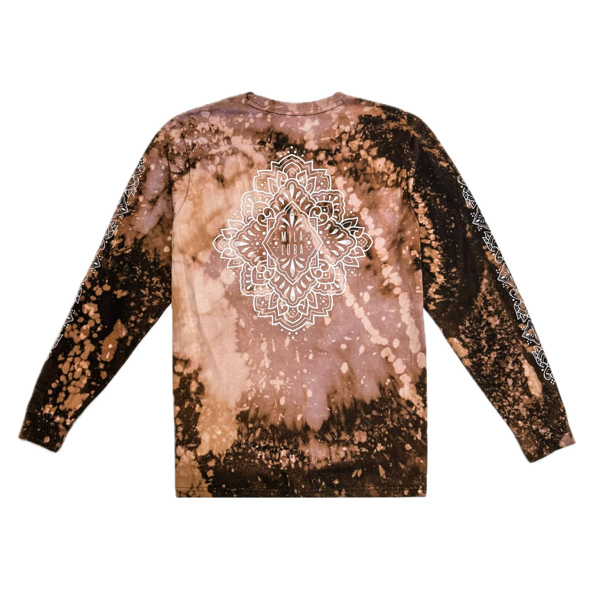 Unique Hand-Dyed Ornamental Long Sleeve T-Shirt