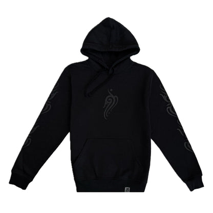 Black Borneo-Inspired Hoodie