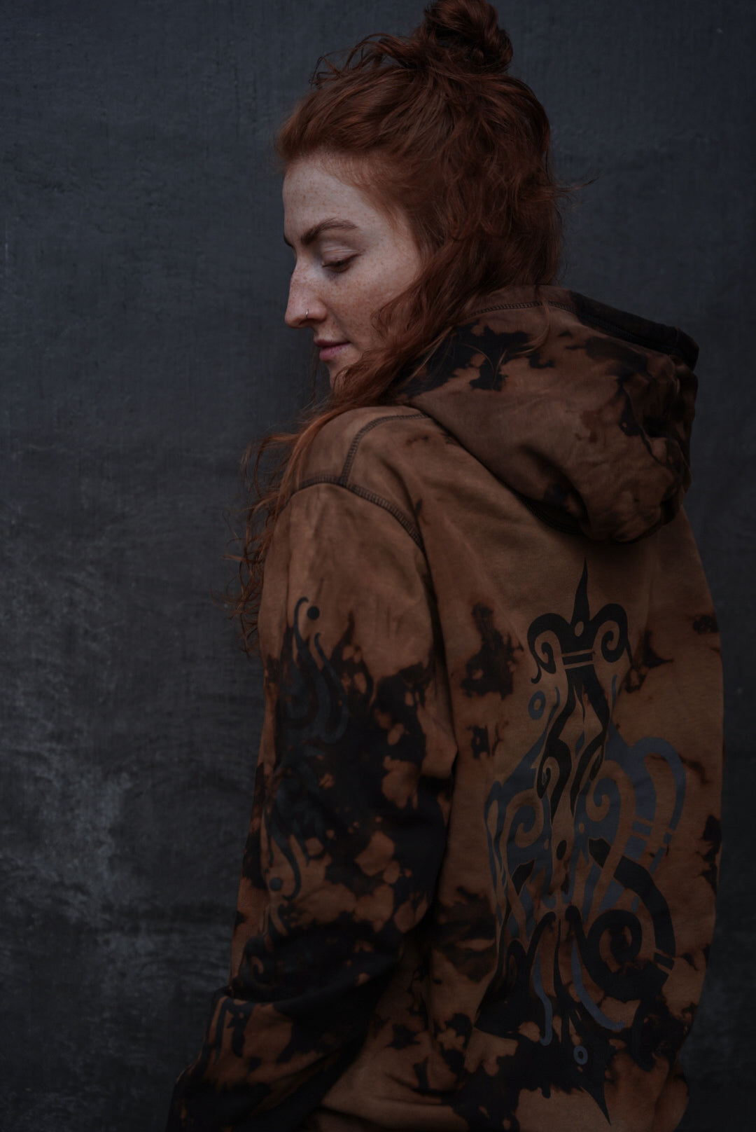 Unique Hand-Dyed Borneo-Inspired Hoodie