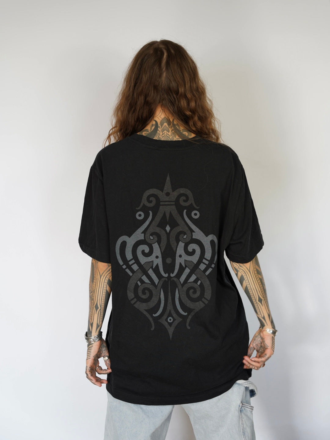 Black Borneo-Inspired Shirt