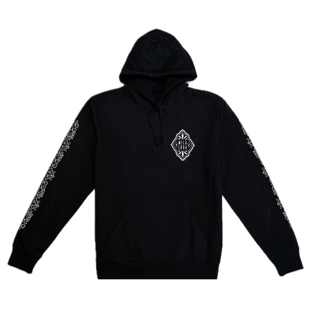 Black Ornamental Hoodie