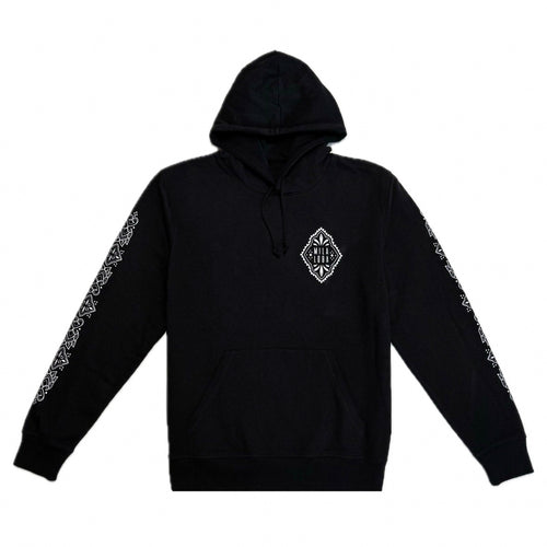 Black Ornamental Hoodie