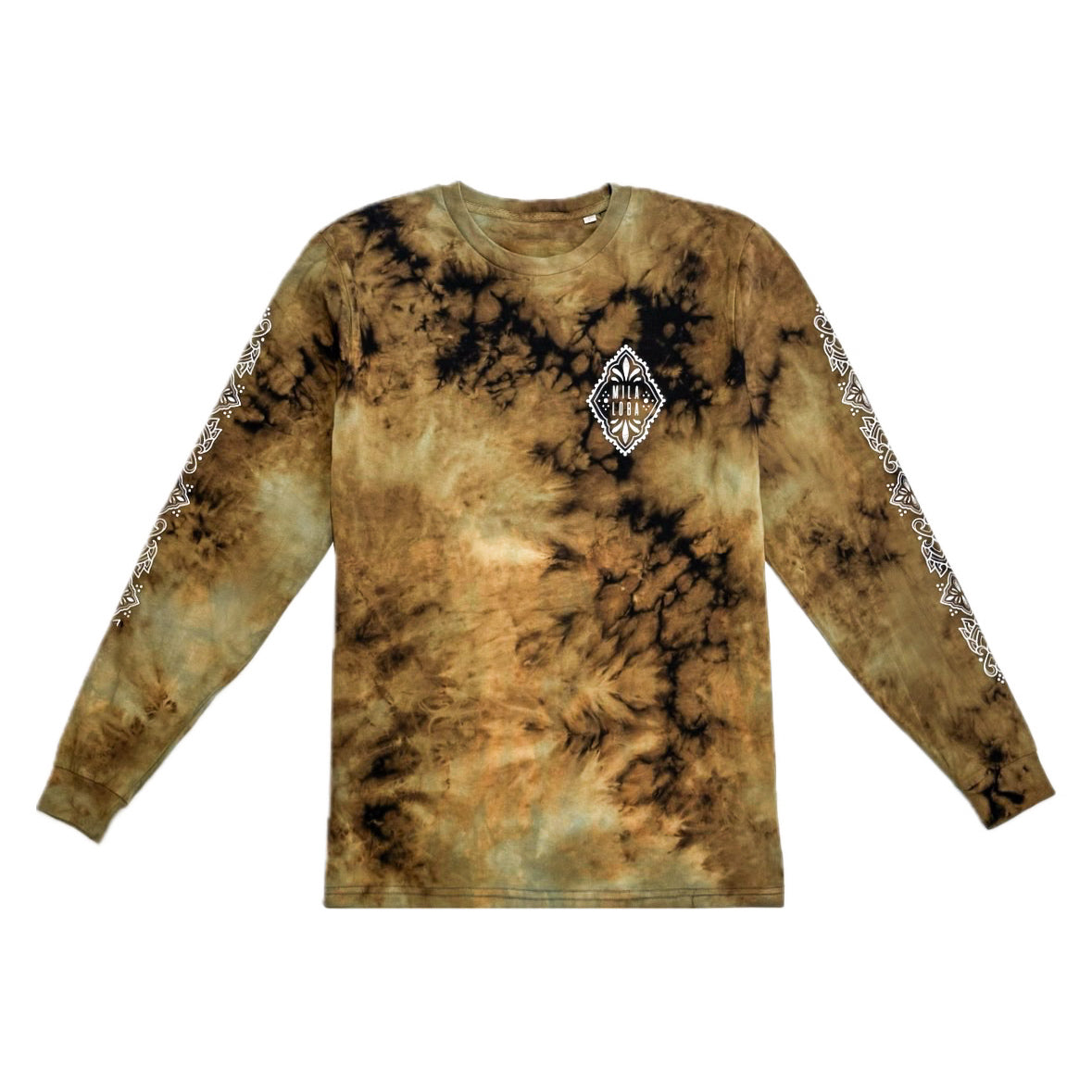 Unique Hand-Dyed Ornamental Long Sleeve T-Shirt