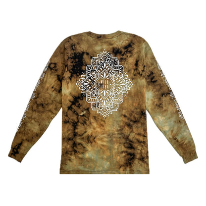 Unique Hand-Dyed Ornamental Long Sleeve T-Shirt