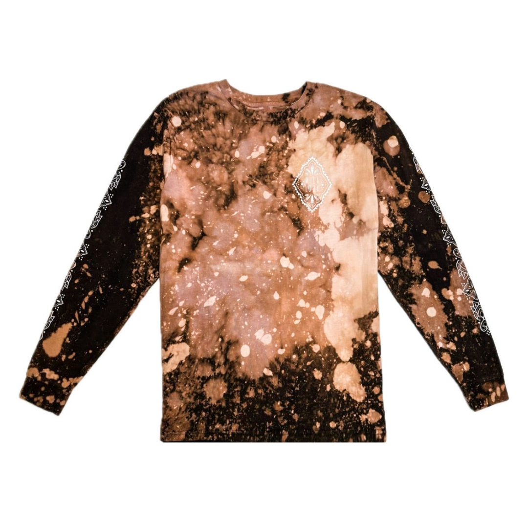 Unique Hand-Dyed Ornamental Long Sleeve T-Shirt