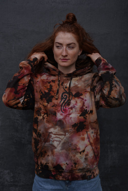Unique Hand-Dyed Borneo-Inspired Hoodie