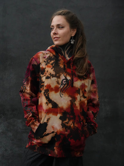 Unique Hand-Dyed Borneo-Inspired Hoodie
