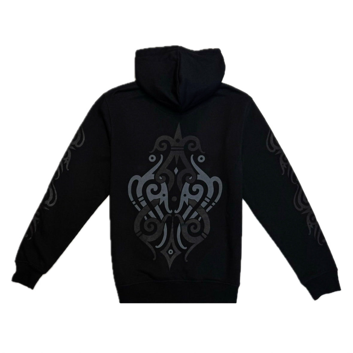 Black Borneo-Inspired Hoodie
