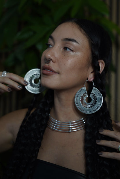 Mandala Hoop Earrings