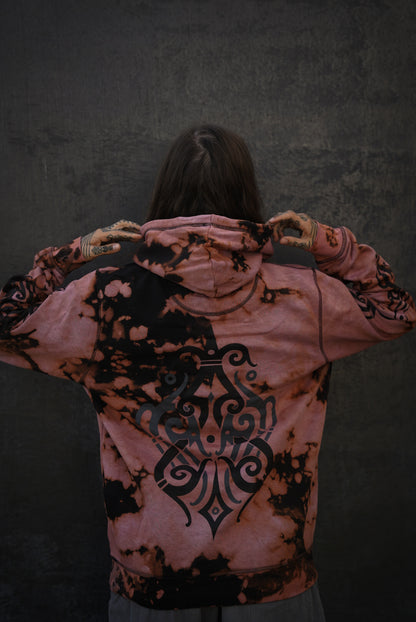 Unique Hand-Dyed Borneo-Inspired Hoodie