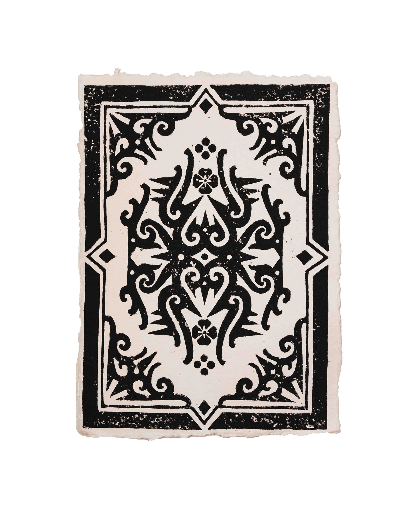 Borneo-Inspired Linocut Prints (Black)