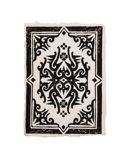 Borneo-Inspired Linocut Prints (Black)