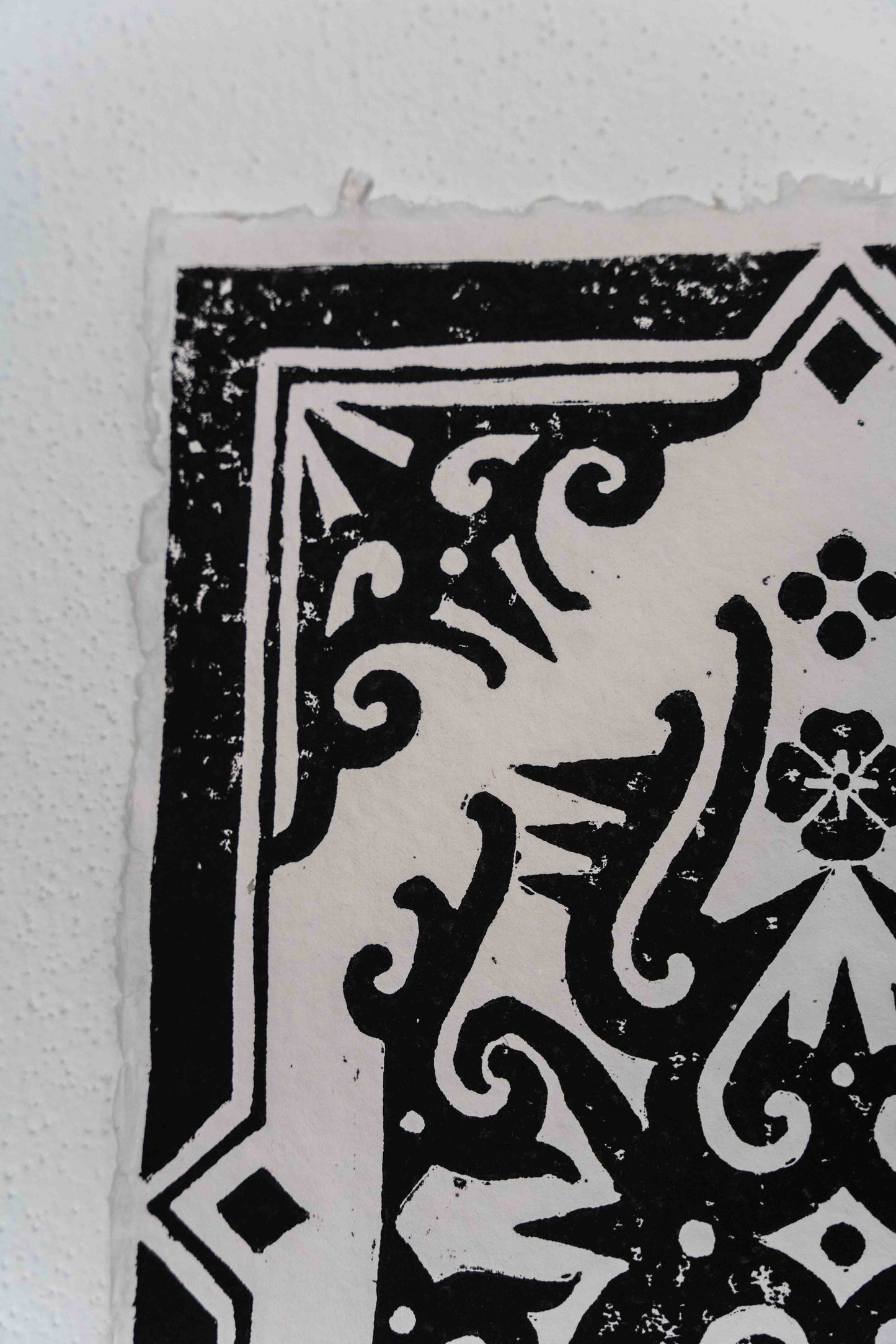 Borneo-Inspired Linocut Prints (Black)