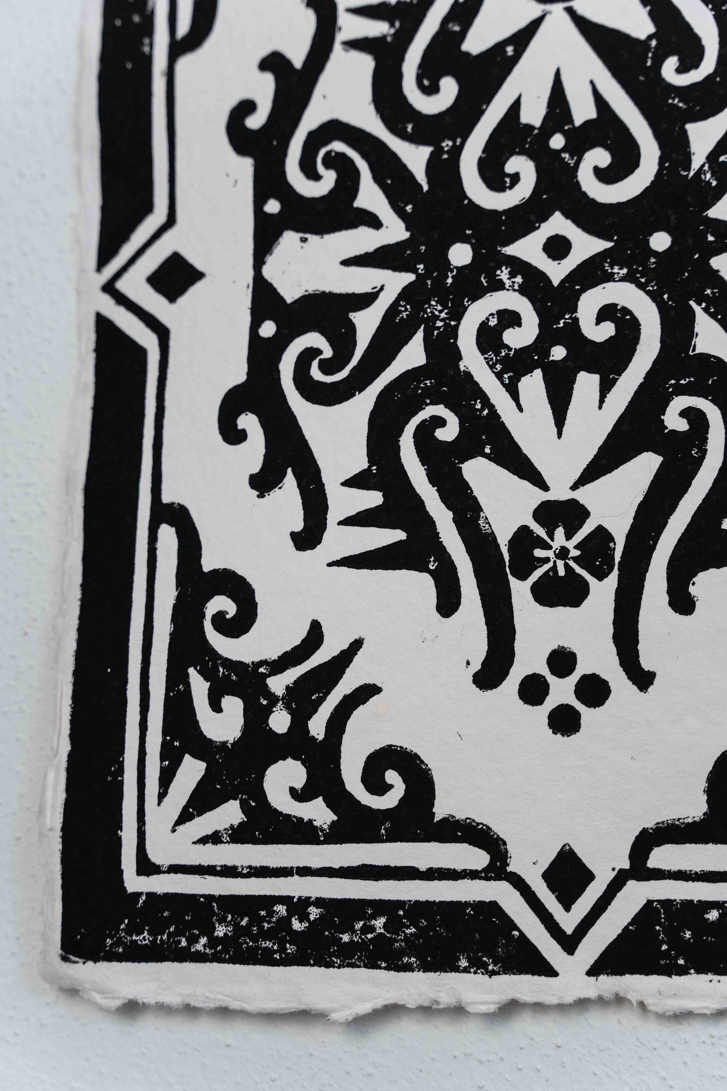 Borneo-Inspired Linocut Prints (Black)