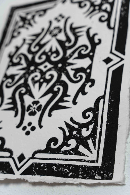 Borneo-Inspired Linocut Prints (Black)