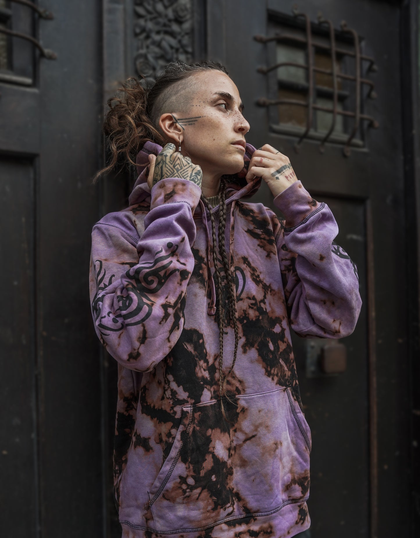 Unique Hand-Dyed Borneo-Inspired Hoodie