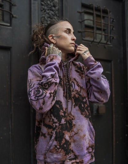 Unique Hand-Dyed Borneo-Inspired Hoodie