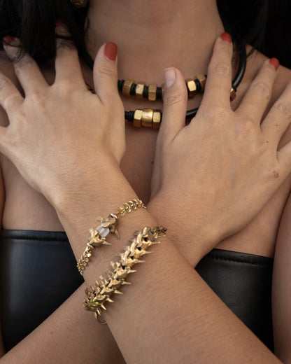 Snake Vertebrae & Vine Bracelet