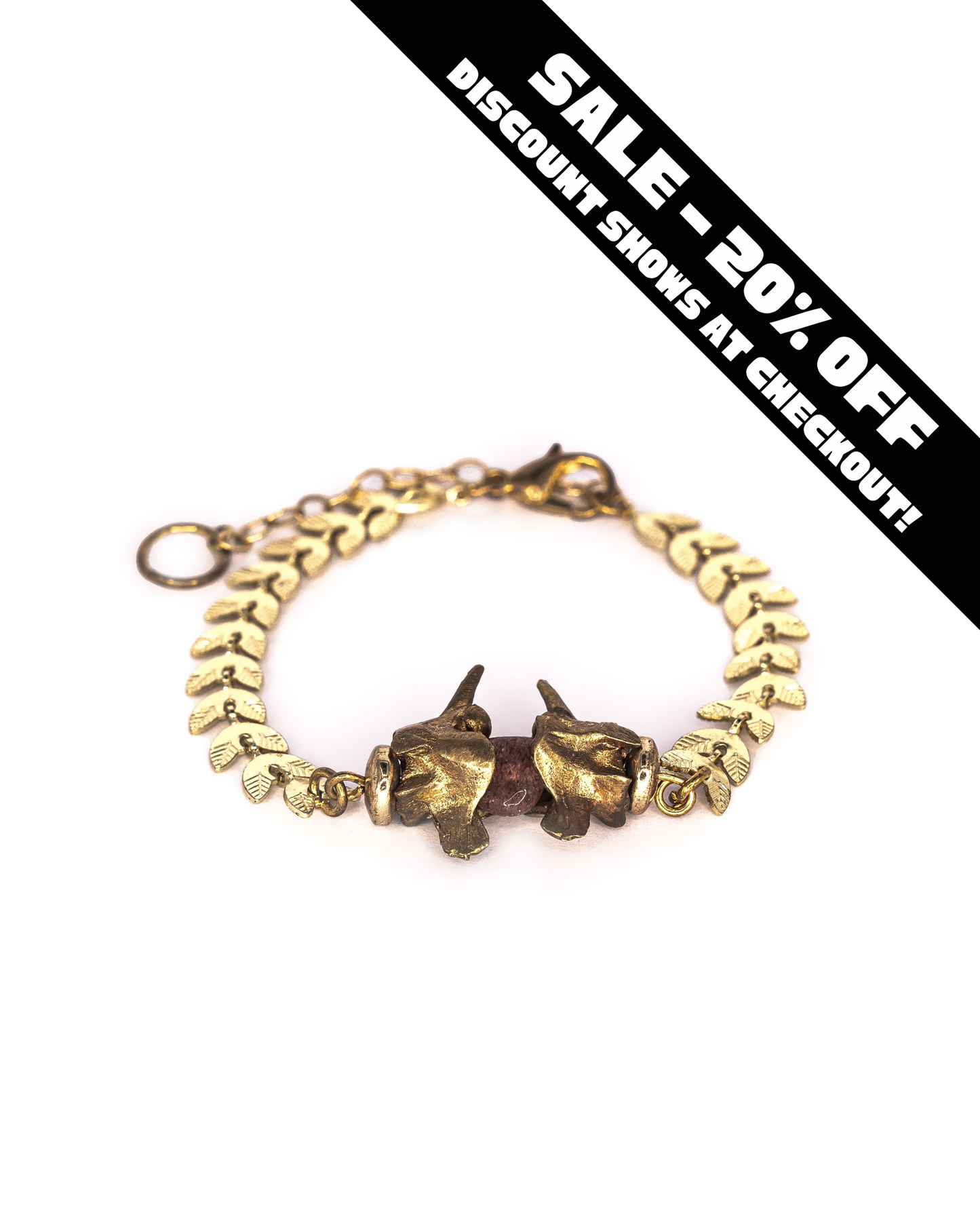 Snake Vertebrae & Vine Bracelet