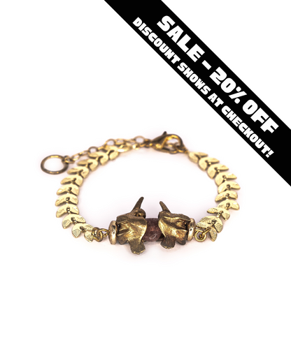 Snake Vertebrae & Vine Bracelet