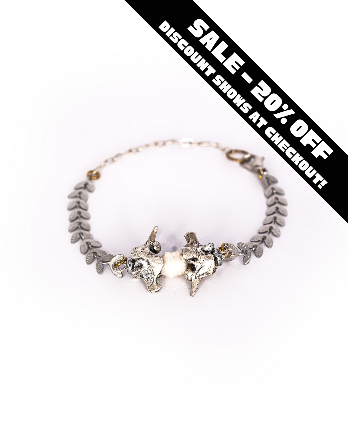Snake Vertebrae & Vine Bracelet