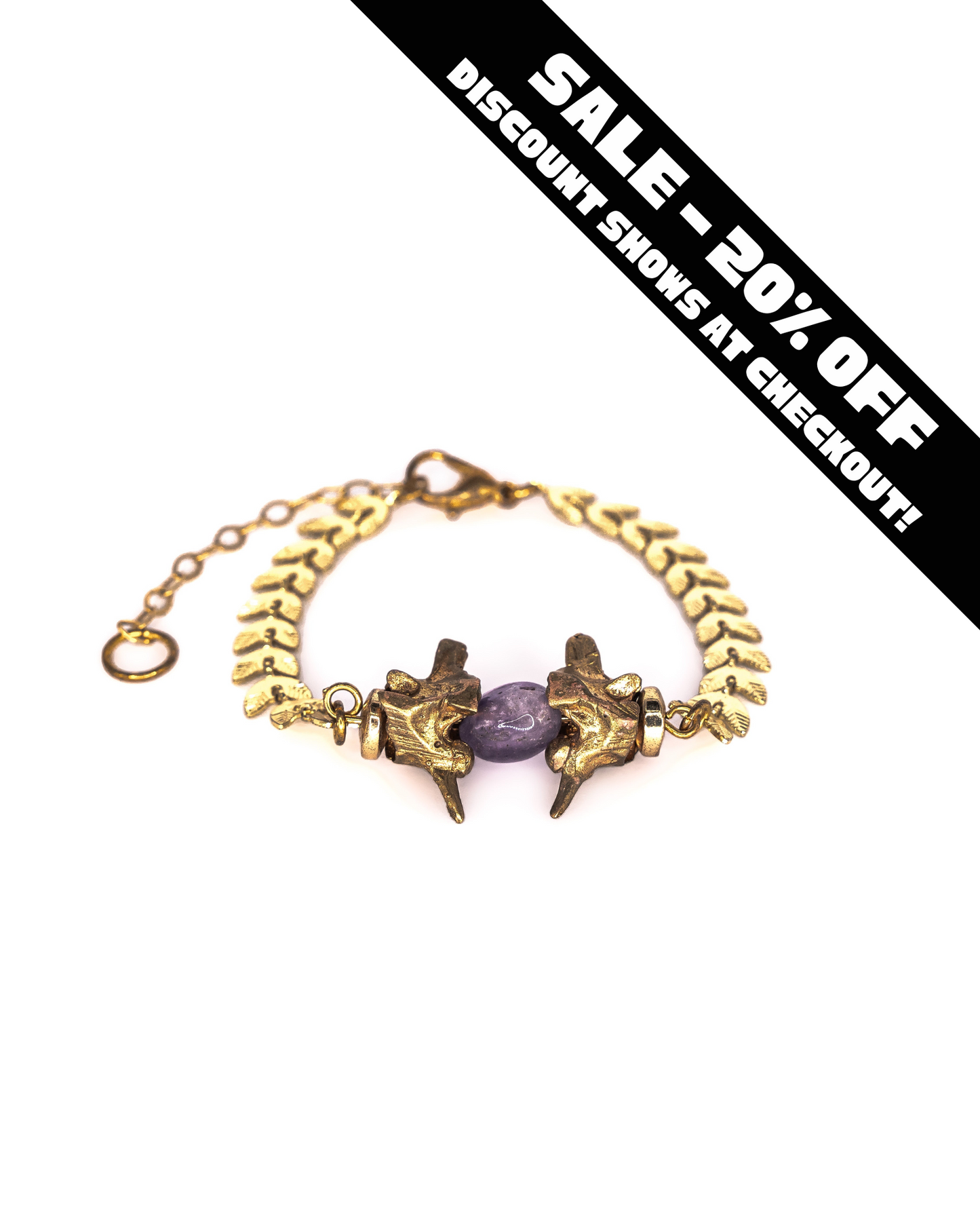 Snake Vertebrae & Vine Bracelet