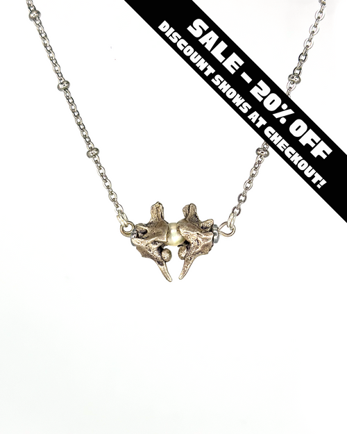 Snake Vertebrae & Pearl Necklace